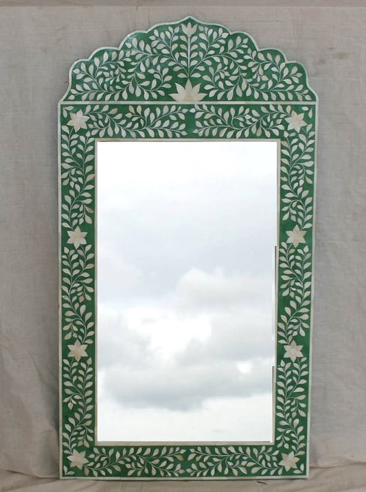 Bone Inlay Crested Mirror Green