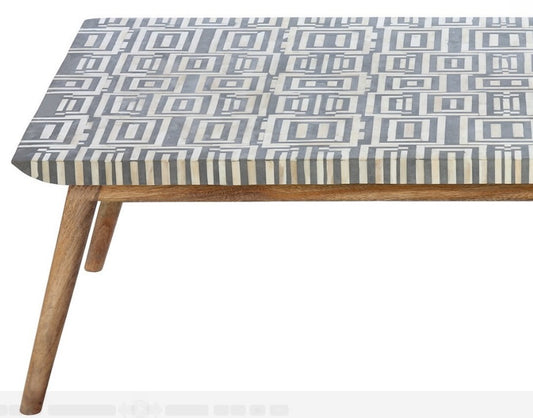 Bone Oak Coffee Table Box Design Grey