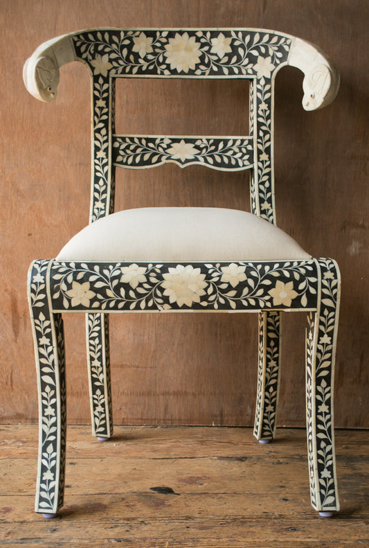 Bone Inlay Goat Head Chair