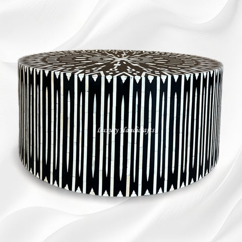 Bone Inlay Kalmin Coffee Table Black 4