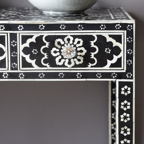 Bone Inlay Zahra Console Black