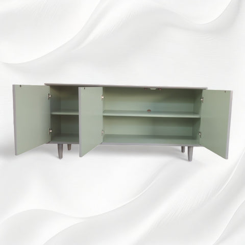 Bone Flower Media Console Grey