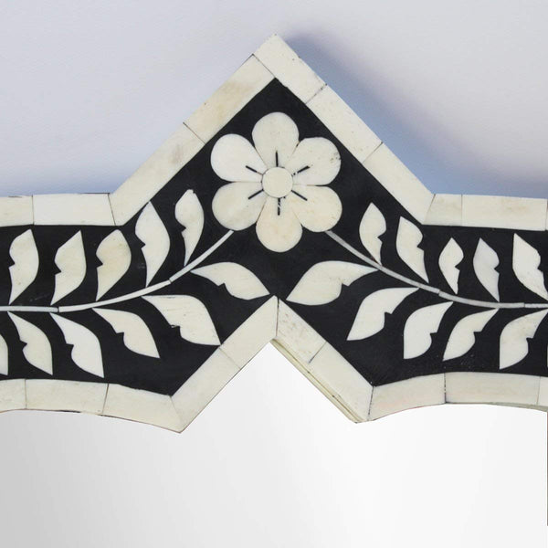 Clover Bone Inlay Mirror Black