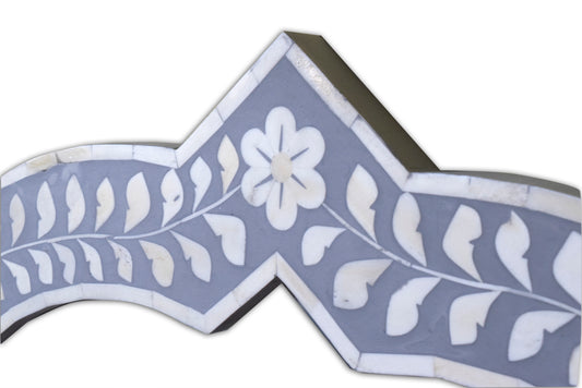 Clover Bone Inlay Mirror Grey