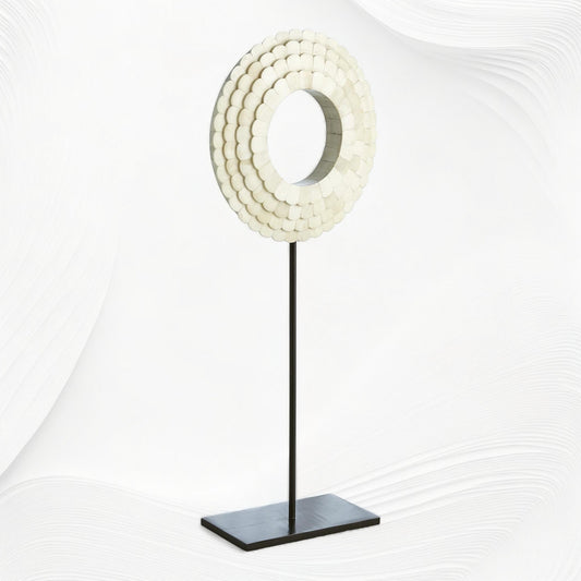 Cora Bone Inlay 4 Layered Mounted Ring Large