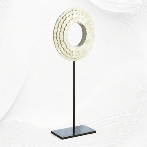 Cora Bone Inlay 4 Layered Mounted Ring Large