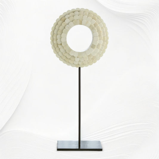 Cora Bone Inlay 4 Layered Mounted Ring Set of 2