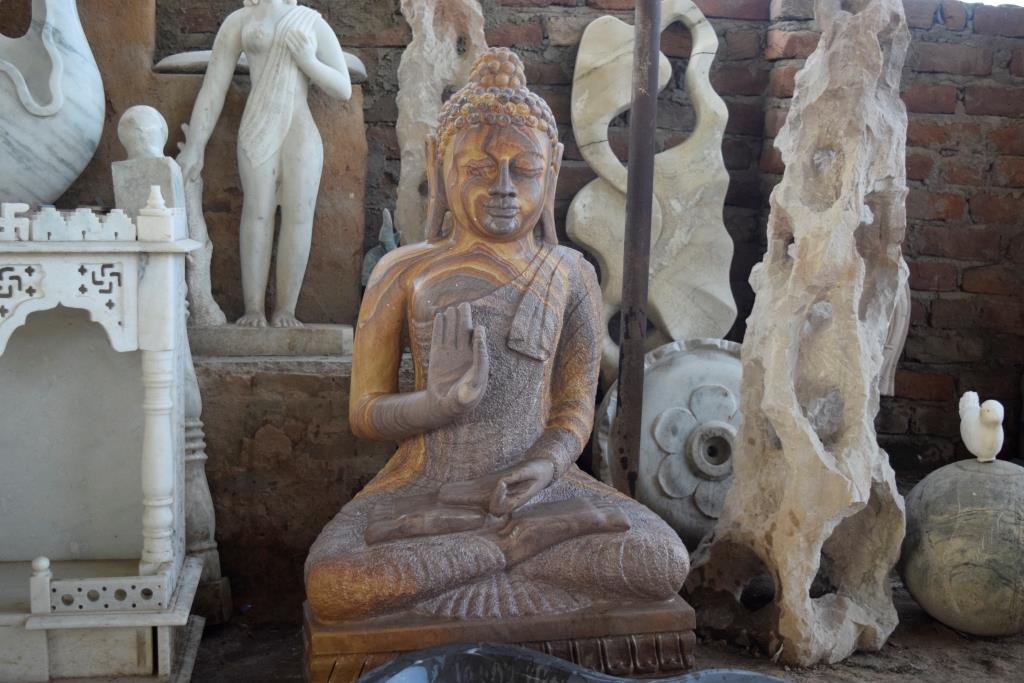 Meditating Buddha Rainbow Sand Stone