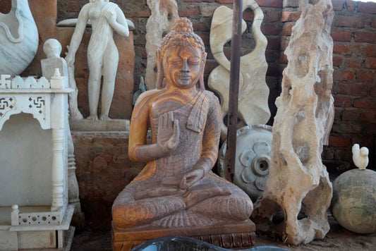Meditating Buddha Rainbow Sand Stone