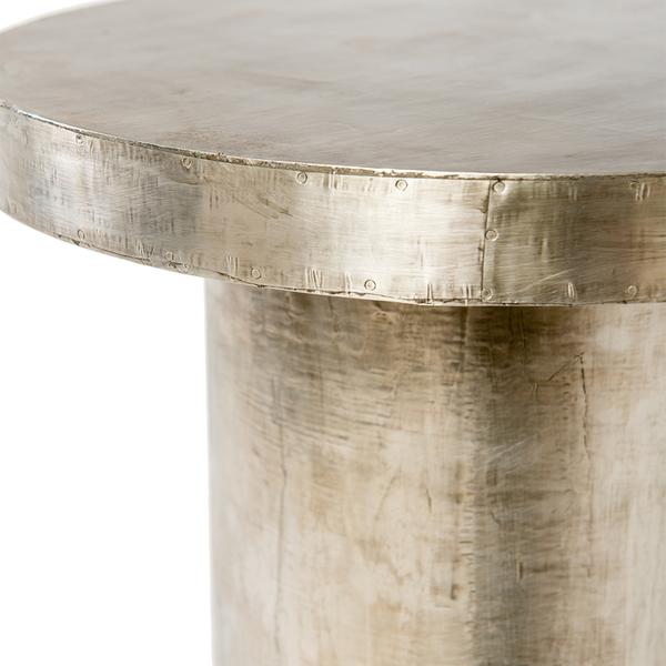 Embossed Metal Side Table Stand