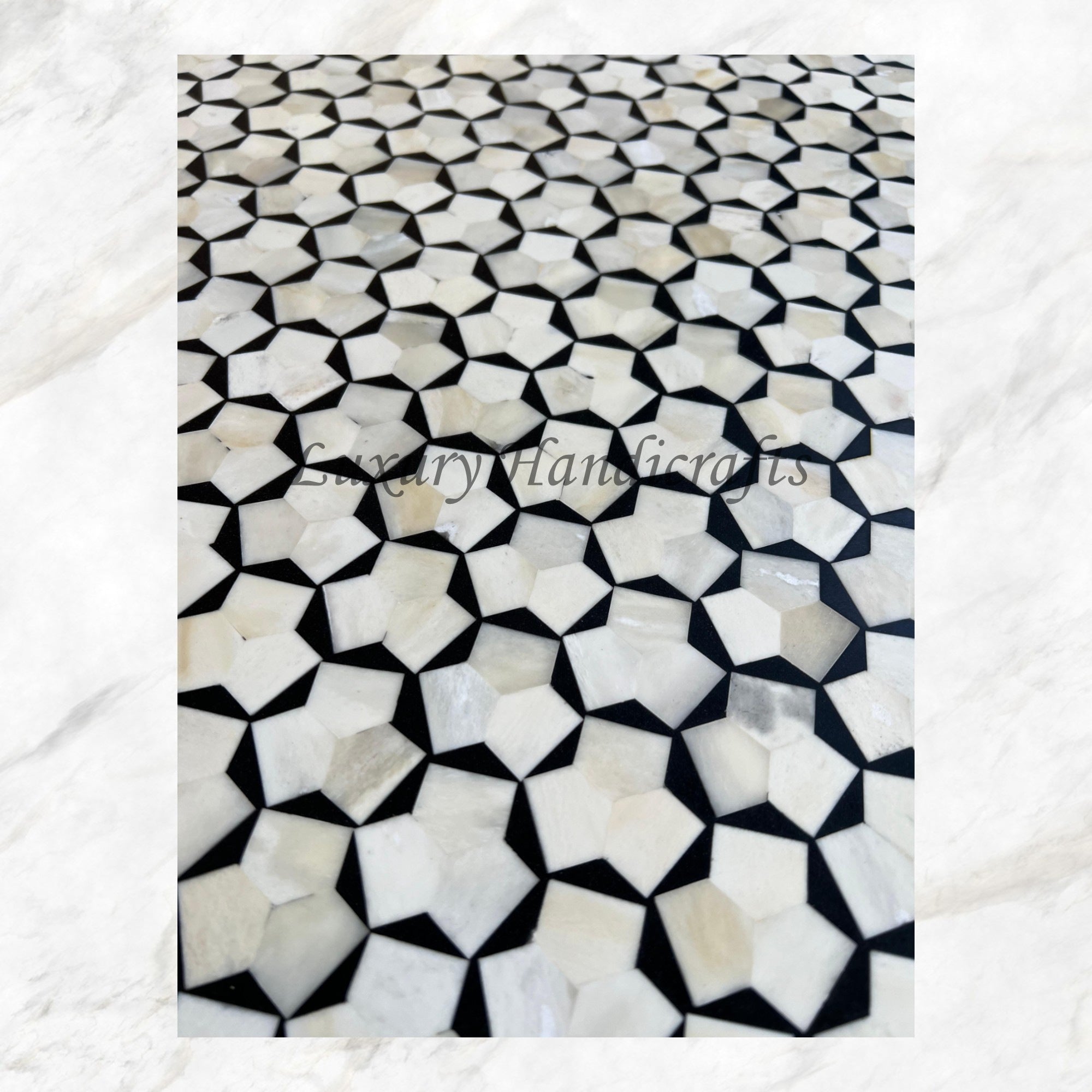 Emma Bone Inlay Targua Center Table Black