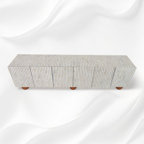 Esther Bone Inlay Media Cabinet Grey 1