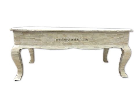 Full Camel Bone Inlay Center Table Cum Trunk Box Ivory