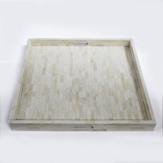 Full Ivory Bone Inlay Tray Square