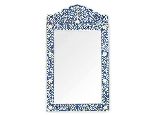 Bone Inlay Crested Mirror Blue