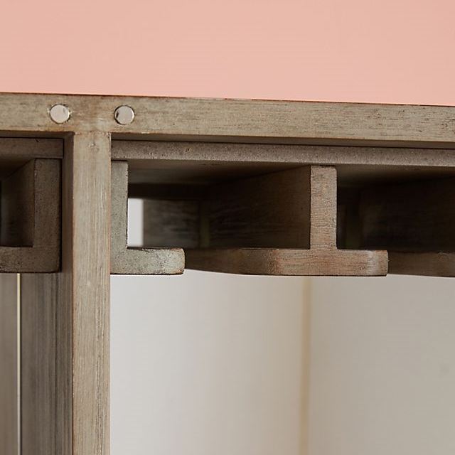 Handcarved Land and Sky Bar Cabinet