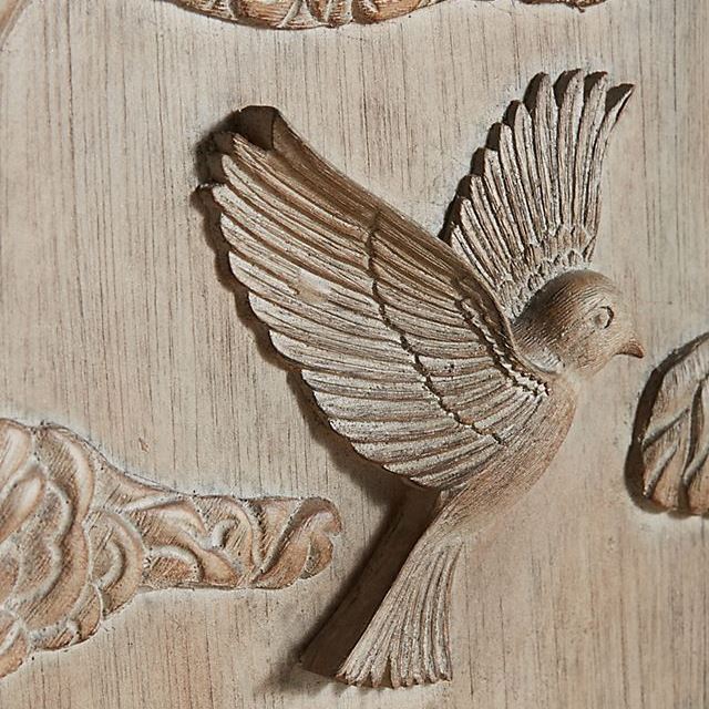 Handcarved Land and Sky Bar Cabinet