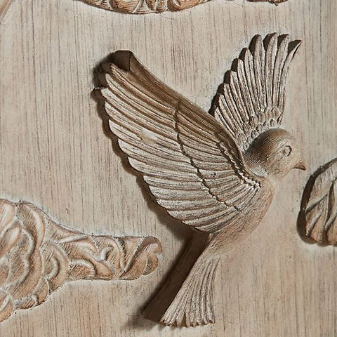 Handcarved Land and Sky Bar Cabinet