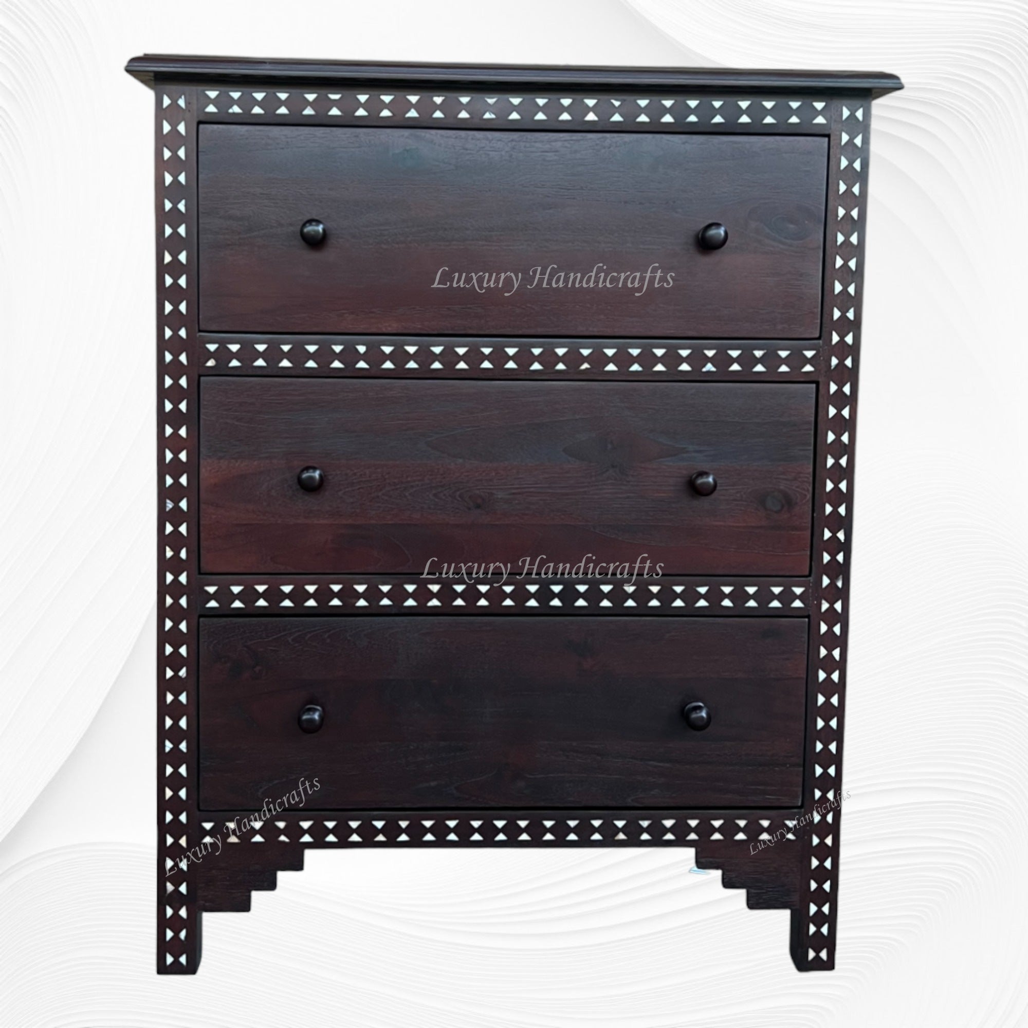 Teak Wood MOP Inlaid Dresser