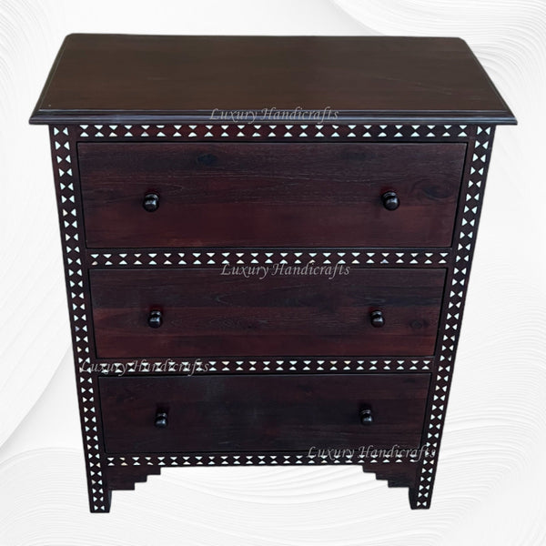 Teak Wood MOP Inlaid Dresser