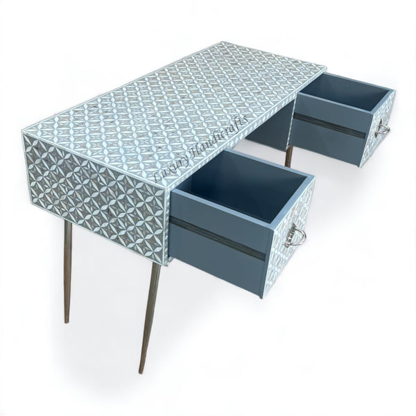 MOP Inlay Geometric Desk Chrome