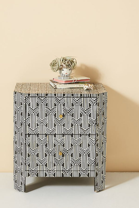 Sprinkle Midtown Bone Inlay Nightstand Black