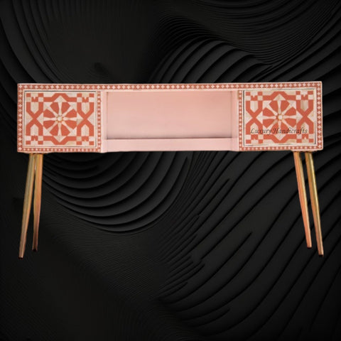 Moroccan Bone Inlay Desk Orange