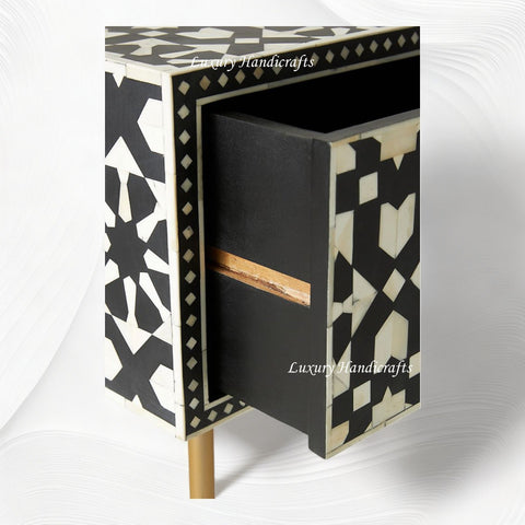 Moroccan Bone Inlay Desk Black