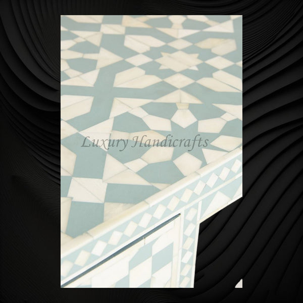 Moroccan Bone Inlay Desk Green