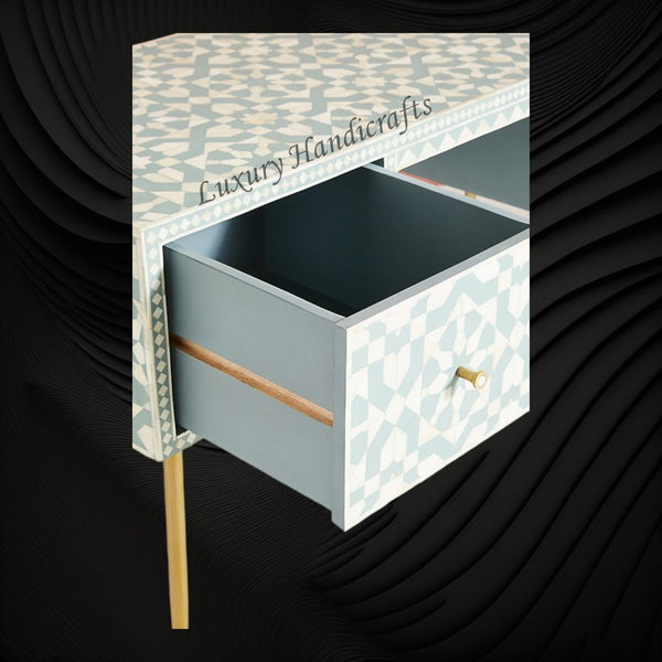 Moroccan Bone Inlay Desk Green