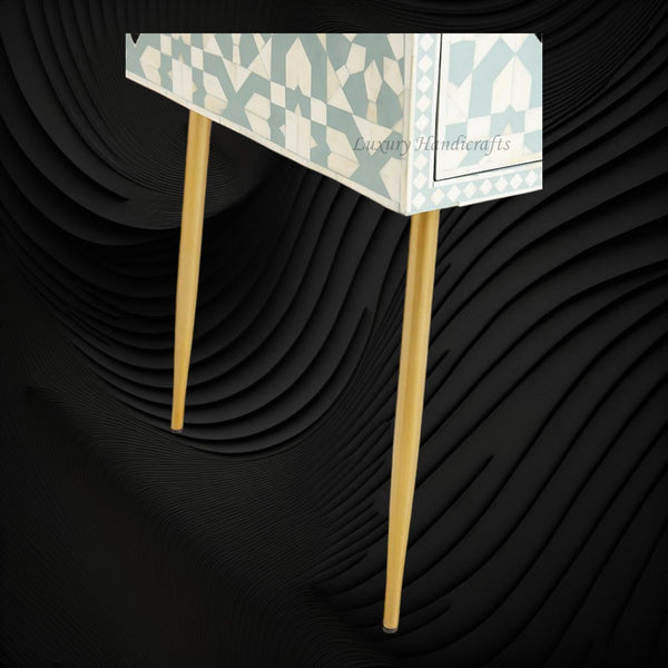 Moroccan Bone Inlay Desk Green