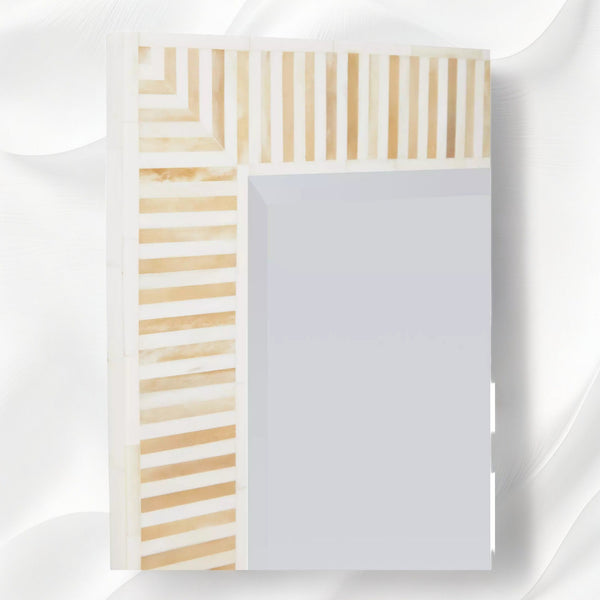 Nala Bone Inlay Striped Mirror Natural