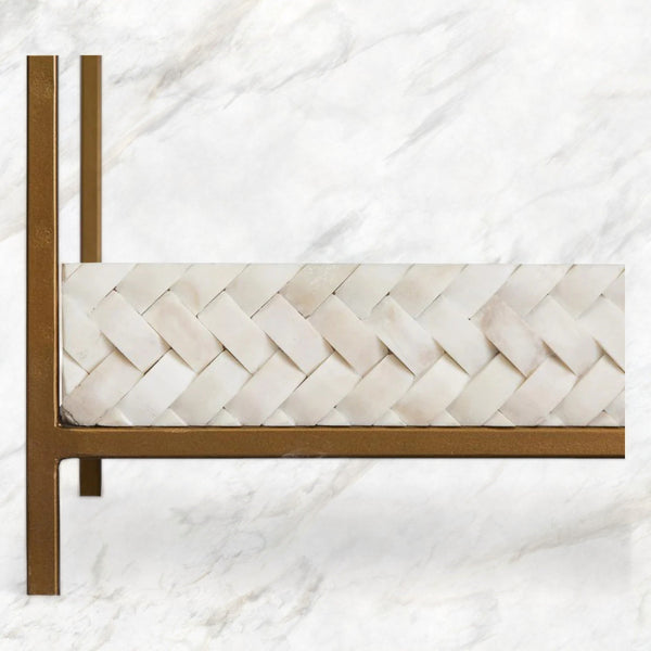 Nora Herringbone Bone Inlay Bedside