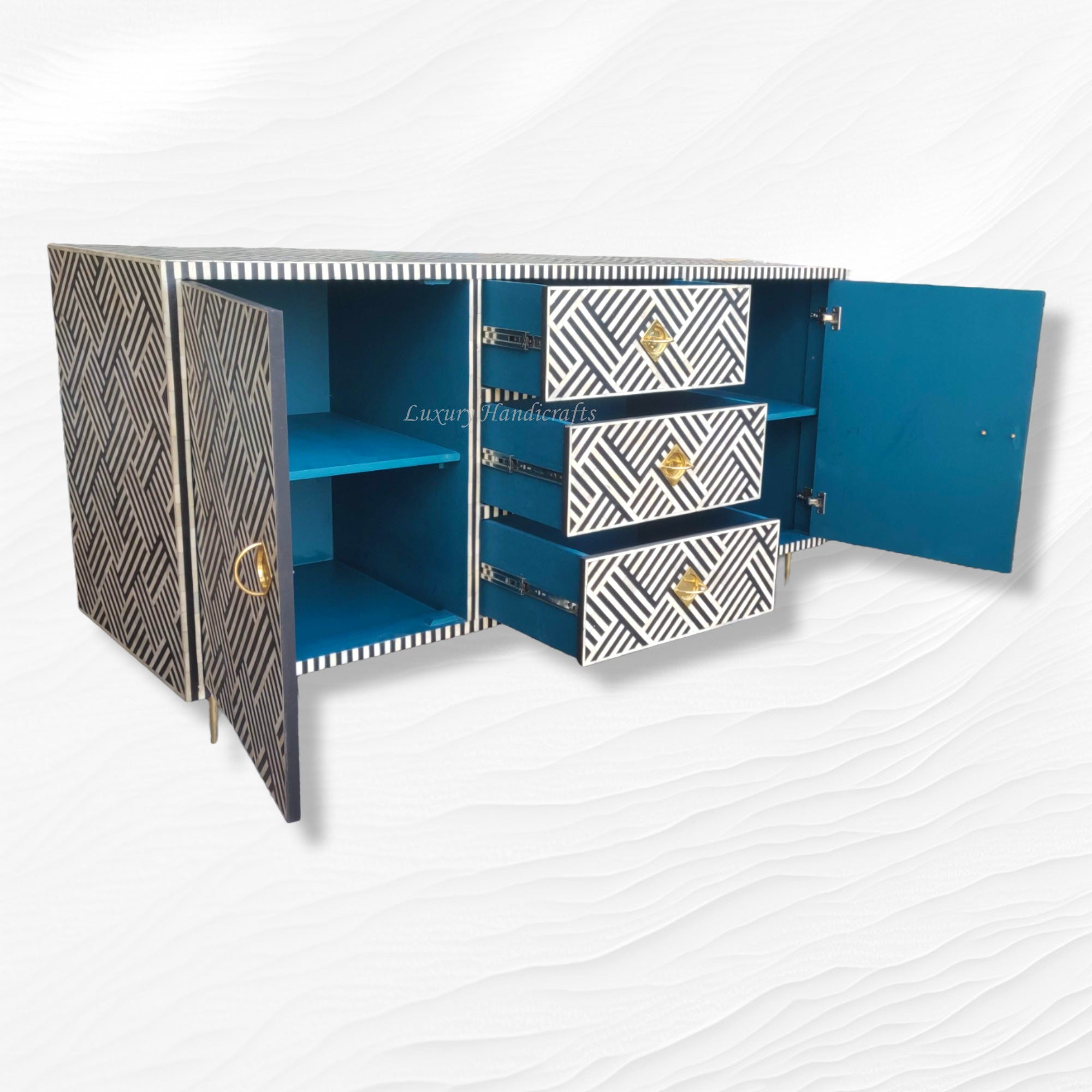 Optical Bone Inlay Buffet Black
