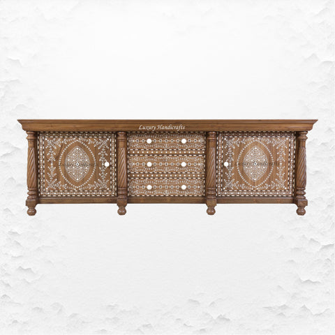 Rachel Teak Wood Bone Inlaid Sideboard