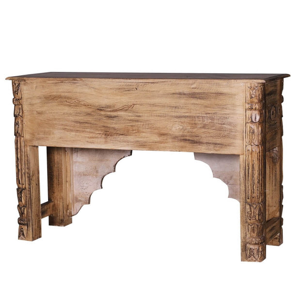 Mango Wood Traditional Hand Carved Console Table
