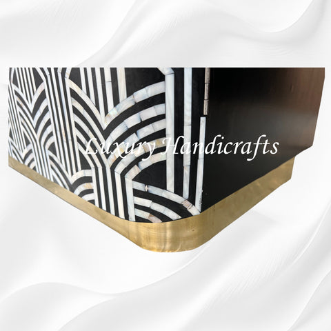 Sprinkle Mother of Pearl Inlay Buffet Black