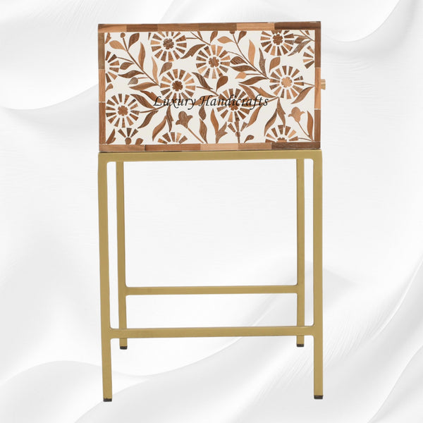 Timber Inlay Bedside Flannel Flower 6