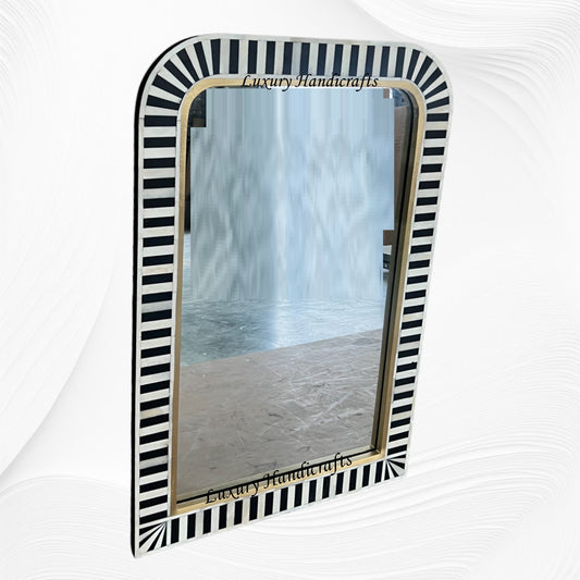 Waterfall Bone Inlay Mirror Black