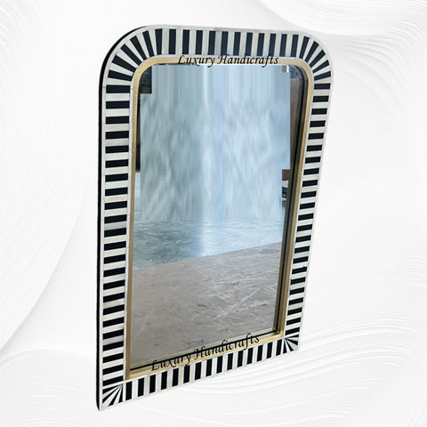 Waterfall Bone Inlay Mirror Black