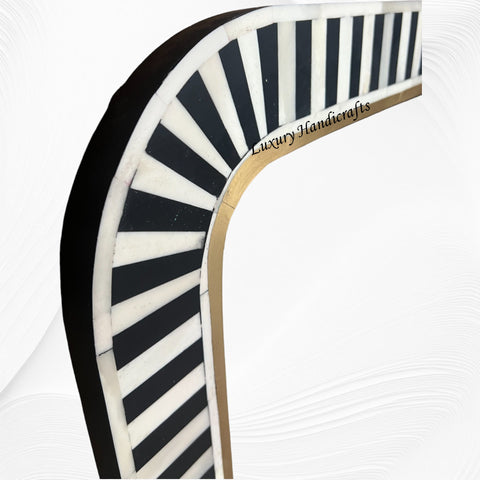 Waterfall Bone Inlay Mirror Black