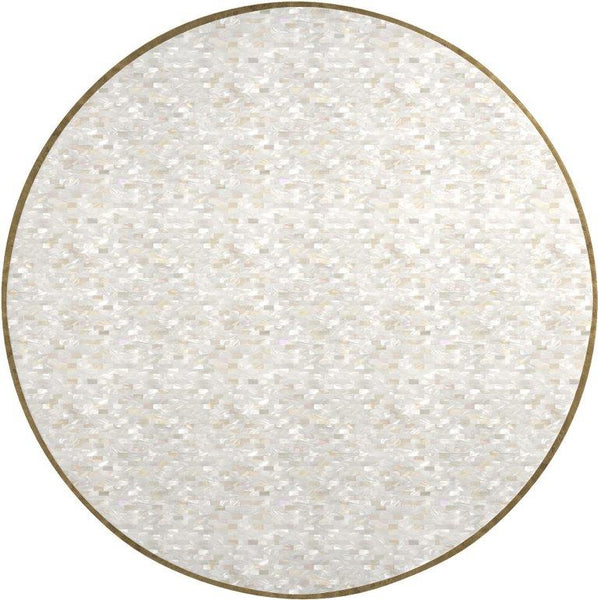 White MOP Shell Inlay Coffee Table