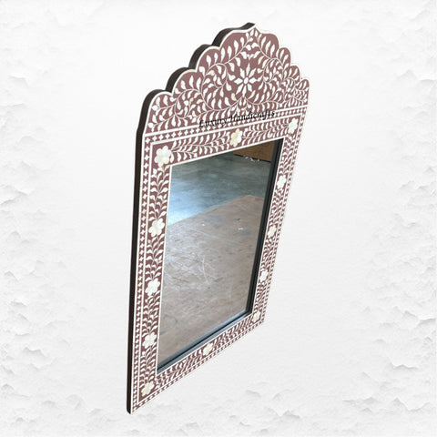 Bone Inlay Crested Mirror Brown