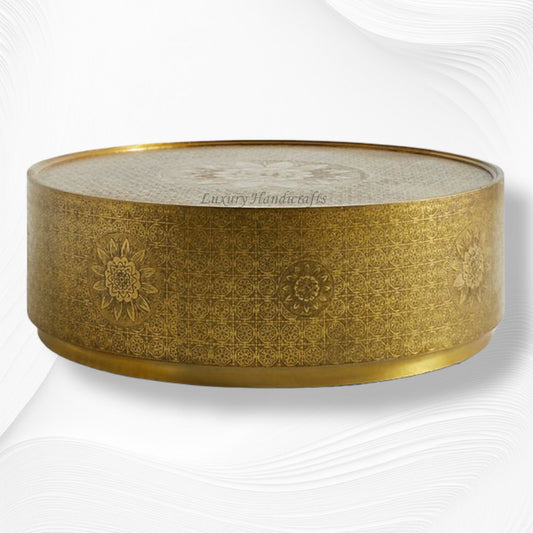 Jaden Antique Brass Embossed Coffee Table