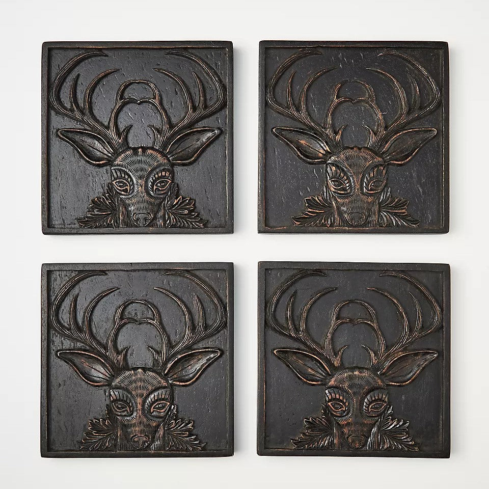 Handcarved Menagerie Buffet Black