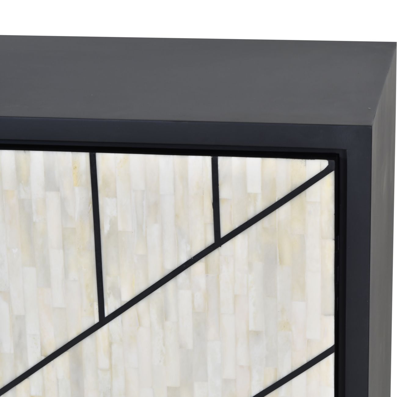 Full Bone Door Credenza Black