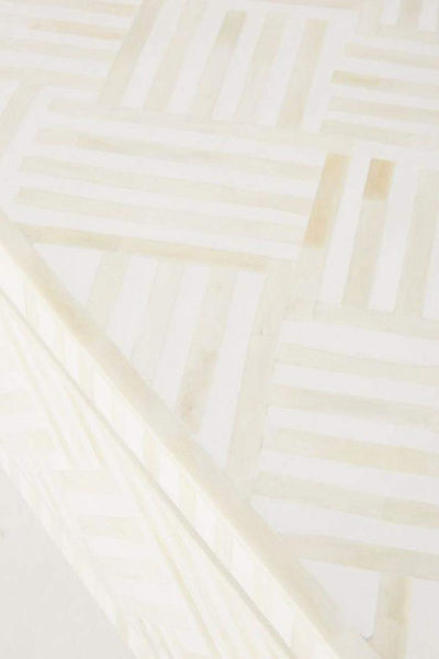 Optical Inlay Coffee Table White