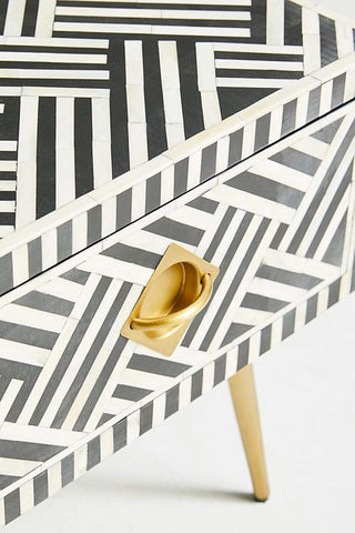 Optical Inlay Coffee Table Black