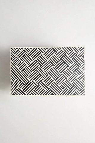 Optical Inlay Coffee Table Black