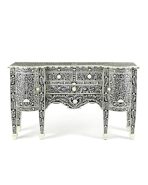 Bone Inlay Victorian Buffet Black